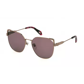 Okulary przeciwsłoneczne JUST CAVALLI damskie SJC042-580A39 Havana Brązowa oprawka acetatowa motylkowe brązowe soczewki gradientowe 58/14/140 mm