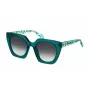 Okulary przeciwsłoneczne JUST CAVALLI damskie SJC088V530998 - prostokątna oprawka acetatowa z soczewkami w kolorze dymnego szarego