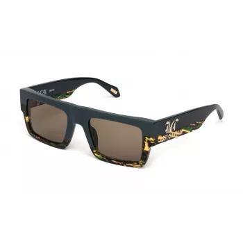 Okulary przeciwsłoneczne JUST CAVALLI damskie SJC103V5307RR czarna oprawka acetatowa kwadratowa soczewki gradientowe szare 53mm