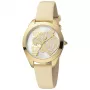 Zegarek damski JUST CAVALLI JC1L210L0015 32mm Srebrna tarcza Brązowy pasek skórzany