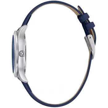 Zegarek damski JUST CAVALLI JC1L210L0115 32mm Srebrna tarcza Biały skórzany pasek