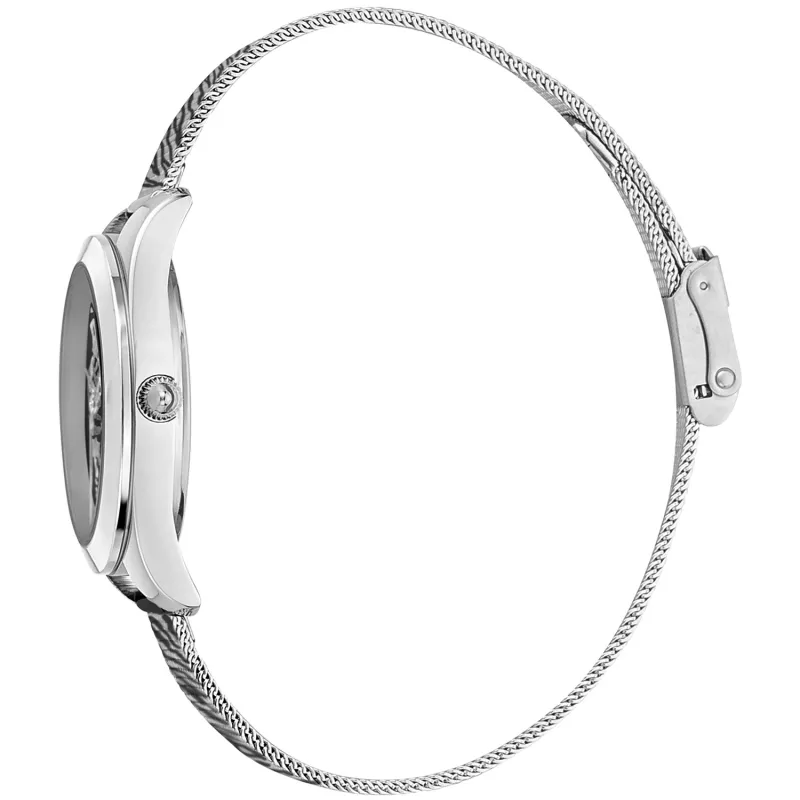 Zegarek damski JUST CAVALLI JC1L210M0045 32mm Srebrna bransoleta mesh z stali szlachetnej Kwarcowy Analogowy