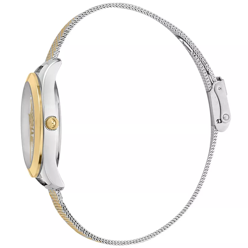 Zegarek damski JUST CAVALLI JC1L210M0065 32mm Srebrny Stal nierdzewna Bransoleta mesh mediolański