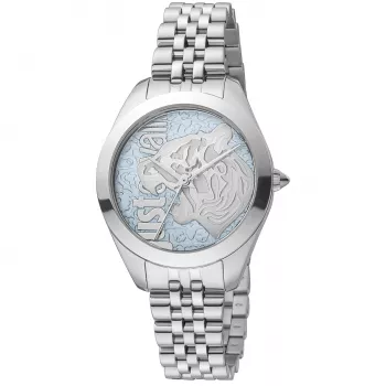 Zegarek damski JUST CAVALLI JC1L210M0135 32mm Srebrny Stal nierdzewna Kwarcowy