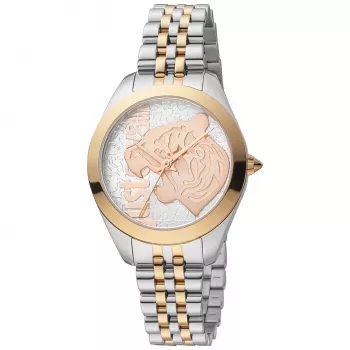 Zegarek damski JUST CAVALLI JC1L210M0185 32mm Stal nierdzewna Srebrny Meshowy