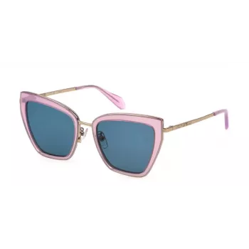 Okulary przeciwsłoneczne JUST CAVALLI dla kobiet SJC092-5306SM Czarny/Szary Motylkowe Acetat 53mm