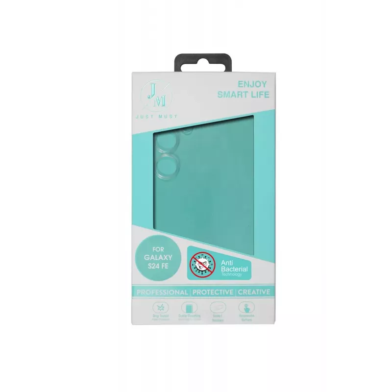 JUST MUST JM ANTI-BACTERIA TPU do Galaxy S24 FE Clear