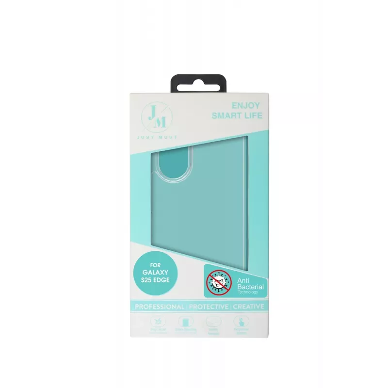 JUST MUST JM ANTI-BACTERIA TPU do Galaxy S25 Edge Clear