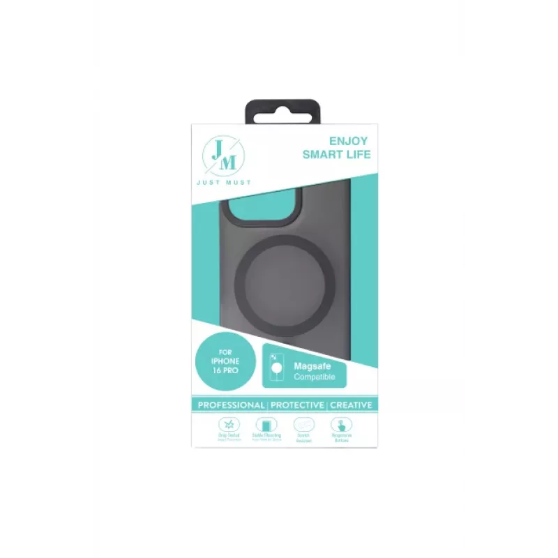 JUST MUST JM MAGSAFE SILK FROST I do iPhone 16 Pro Czarny