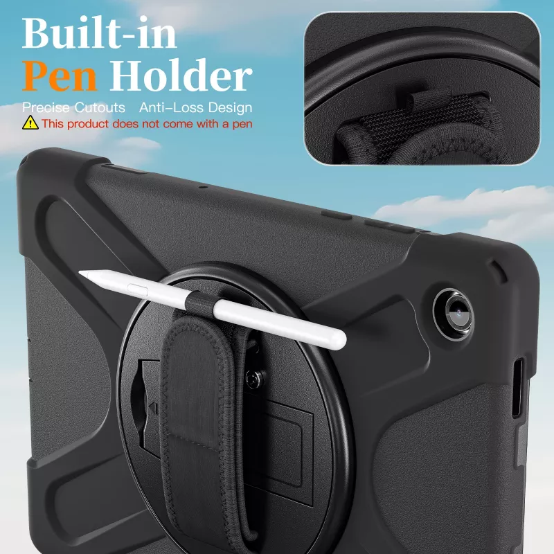 JUST MUST JM Rugged Case Grip do Samsung Galaxy Tab A11+ z paskiem Czarny