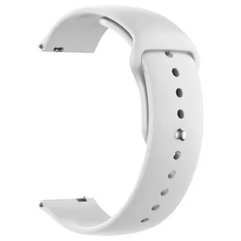 Just Must JM S1 Silikonowy Pasek do Zegarka 22 mm Biały do Samsung Galaxy Watch 4/5/6 i inne