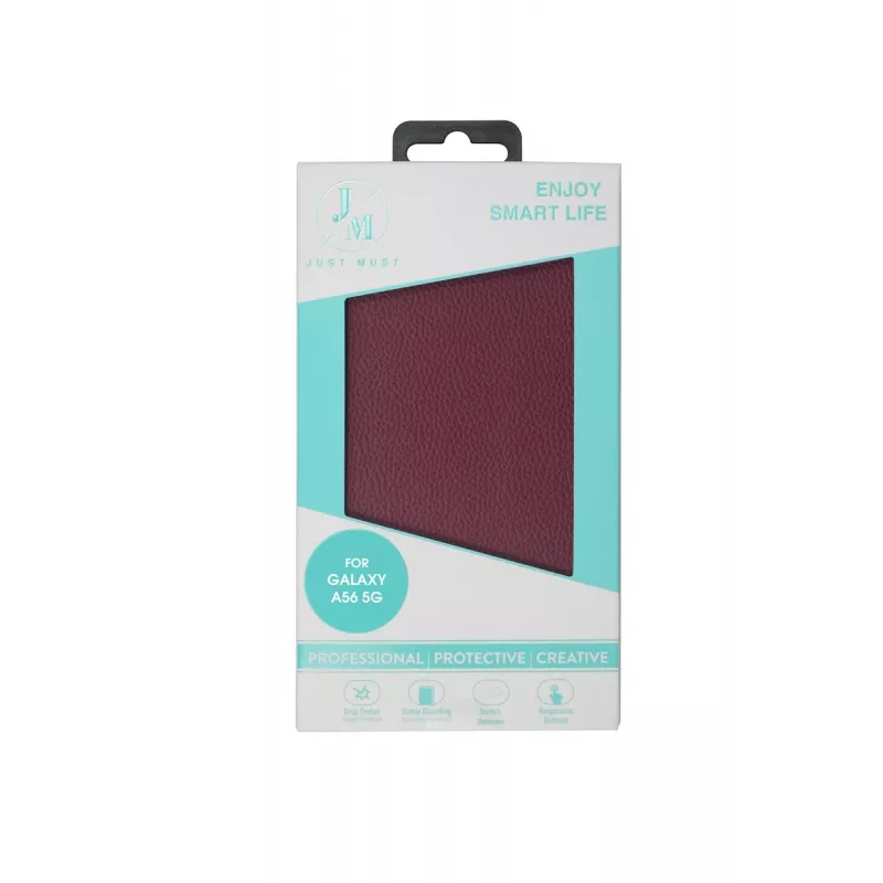 JUST MUST JM STAND FLIP CASE do Galaxy A56, Burgund
