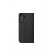 JUST MUST JM Stand Flip Case do Samsung Galaxy A35 5G, czarny – etui portfelowe z PU skóry z kieszeniami na karty i podstawką