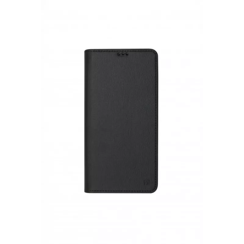 JUST MUST JM Stand Flip Case do Samsung Galaxy A35 5G, czarny – etui portfelowe z PU skóry z kieszeniami na karty i podstawką