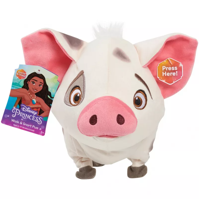 JUST PLAY Disney Moana Walk & Snort Pua Interaktywna Pluszowa Zabawka Elektroniczna