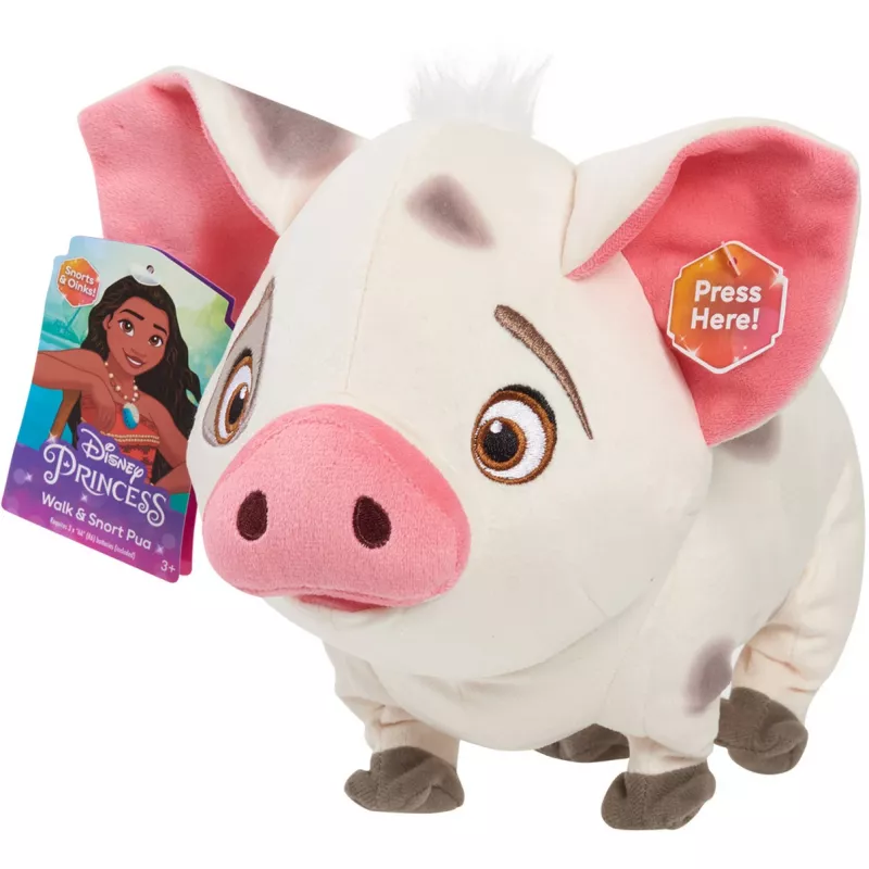 JUST PLAY Disney Moana Walk & Snort Pua Interaktywna Pluszowa Zabawka Elektroniczna