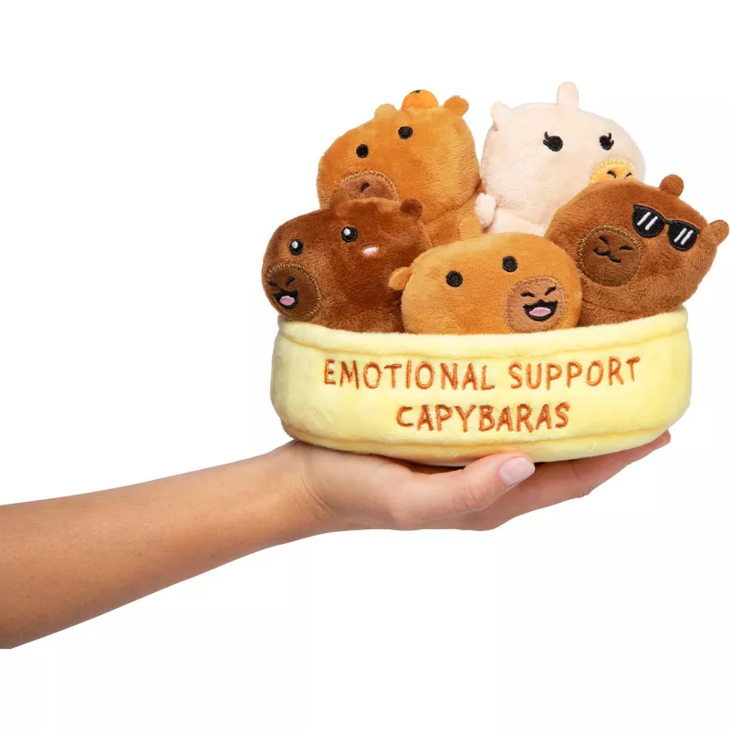 JUST PLAY Emotional Support Capybaras Pluszowa Zabawka 7 cali Brązowy/Tan