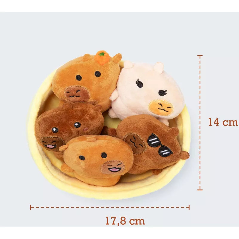 JUST PLAY Emotional Support Capybaras Pluszowa Zabawka 7 cali Brązowy/Tan
