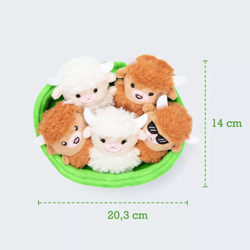 Just Play Emotional Support Highland Cow Pluszowa Zabawka - Brązowa, 25 cm