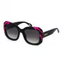 JUSTCAVALLI Damskie okulary przeciwsłoneczne SJC085-5409P2 kwadratowe, oprawki Havana Brown, brązowe polaryzacyjne soczewki, 54mm