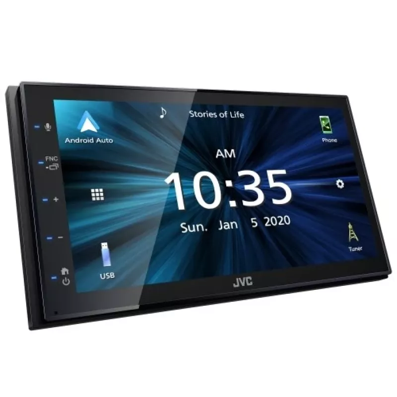 JVC KW-M560BT 6,8-calowy odbiornik multimedialny Bluetooth z 13-pasmowym korektorem, mirroringiem Androida, 3 wyjściami przedwzmacniacza i tylnym USB