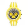 K&BROS Unisex Analog Watch 9427-3-710 43mm Stainless Steel Case Black Dial Leather Strap