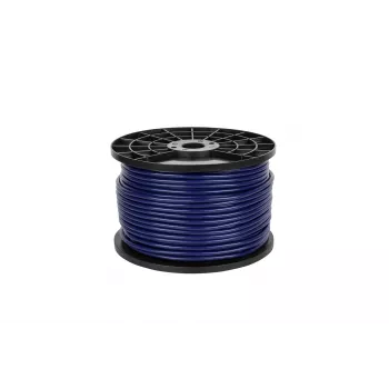 KAB0605C 6mm Stereofoniczny Kabel Mikrofonowy Niebieski - Bulk, 2x0.22mm² OFC, Ekran Spiralny, Płaszcz PVC