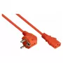 Kabelmeister 3m Schuko (CEE 7/7) do C13 Power Cord, 90° Kątowy, Pomarańczowy