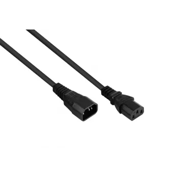 Kabelmeister 3m kabel zasilający Schuko - IEC C13 kątowy, 1,0mm², czarny SK0130-S030