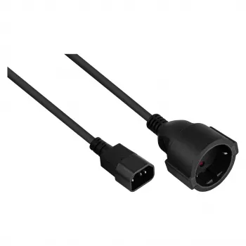 Kabelmeister kabel zasilający C14 na gniazdo Schuko, 0,15 m, czarny