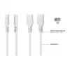 Kabelmeister Euro Extension Cable C8 Socket to C7 Plug 0.2m Black