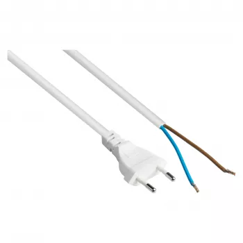 Kabelmeister kabel zasilający euro z wolnym końcem, 3 m, biały (H03VVH2-F)
