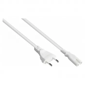Kabelmeister Kabel zasilający Euro z otwartym końcem, biały, 5 m