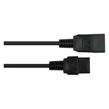 Kabelmeister Przedłużacz zasilający IEC C20 do C19 – 2 m, czarny