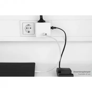 KABELMEISTER Power Strip Cube z 3 gniazdami Schutzkontakt, USB-C 20W PD 3.0 i USB-A 18W, 1.5m, Biały