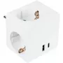 KABELMEISTER Power Strip Cube z 3 gniazdami Schutzkontakt, USB-C 20W PD 3.0 i USB-A 18W, 1.5m, Biały