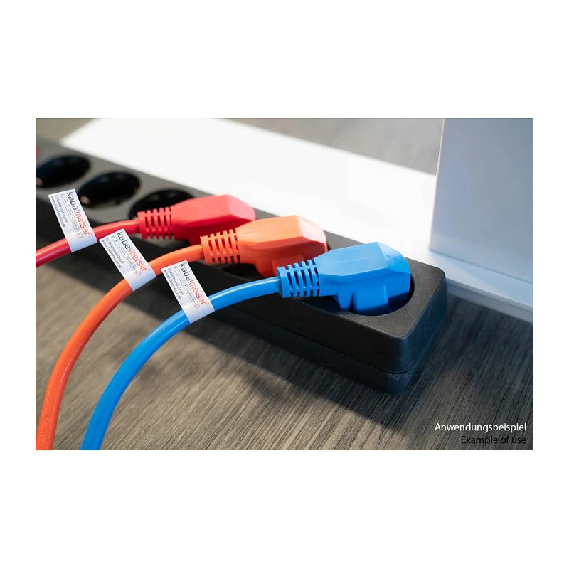KABELMEISTER Kabel zasilający Schuko na C13 kątowy 0.5m niebieski