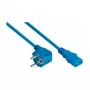 KABELMEISTER Kabel zasilający Schuko na C13 kątowy 0.5m niebieski