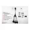Kabelmeister SK0103-S002 rozgałęźnik zasilania Schuko 3-drożny, wtyczka kątowa 90°, kabel 0,2 m, czarny
