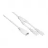 KABELMEISTER SK0877-W003 Przewód rozdzielacz zasilania IEC C8 na 2x IEC C7, 0,3 m, czarny