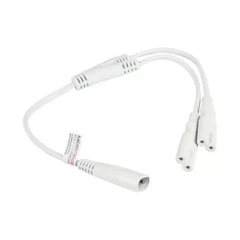 KABELMEISTER SK0877-W003 Przewód rozdzielacz zasilania IEC C8 na 2x IEC C7, 0,3 m, czarny
