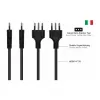 Kabelmeister SK6505-S018 Przewód zasilający AC - wtyczka włoska typu I do IEC C5, czarny, 1,8 m