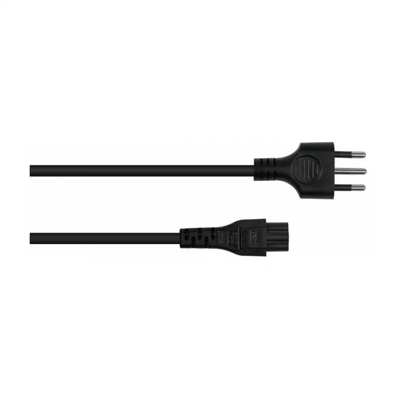 Kabelmeister SK6505-S018 Przewód zasilający AC - wtyczka włoska typu I do IEC C5, czarny, 1,8 m