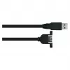 Kabelmeister przedłużacz USB 3.0, montaż panelowy, wtyk A na gniazdo A, 0,3 m, czarny, certyfikat UL