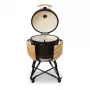 Kamado Bono Grande Ceramic Grill 23″ Charcoal BBQ with Cart, Black