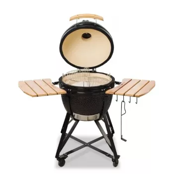 KAMADO BONO MEDIA 20 (52CM) Ceramiczny grill węglowy, Połysk czarny