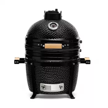 KAMADO BONO MINIMO 15 (40CM) Kamado Grill Ceramiczny, 33 cm Ruszt, Błyszcząca Czerń