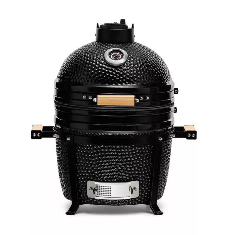 KAMADO BONO MINIMO 15 (40CM) Kamado Grill Ceramiczny, 33 cm Ruszt, Błyszcząca Czerń