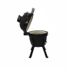 Kamado Bono Picnic Grill ceramiczny 13 cali z wózkiem, na węgiel drzewny, czarny