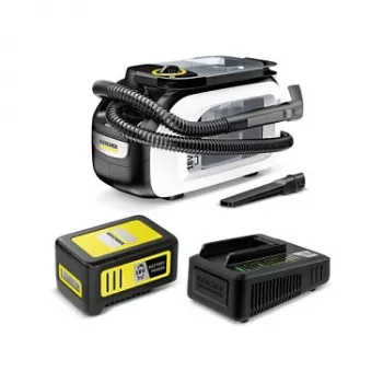 Kärcher SE 3-18 Compact Home Battery Set 5.0-F akumulatorowy odkurzacz piorący do dywanów i tapicerki, w zestawie akumulator 18 V / 5,0 Ah i ładowarka (1.081-508.0)